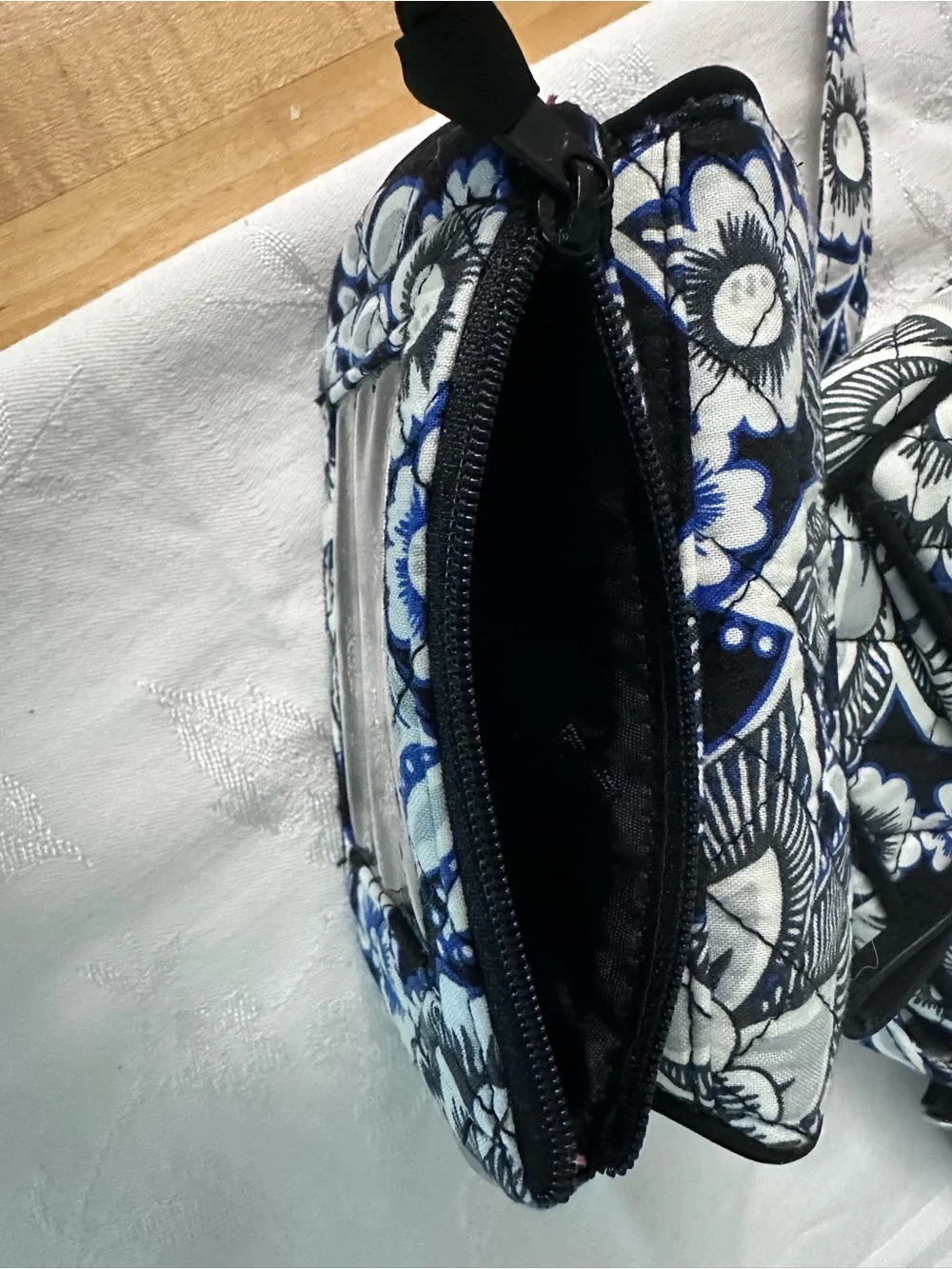 Blue Floral Phone Pouch with Clear Window Vera Bradley